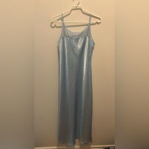Vintage Maxi Baby Blue Slip Dress